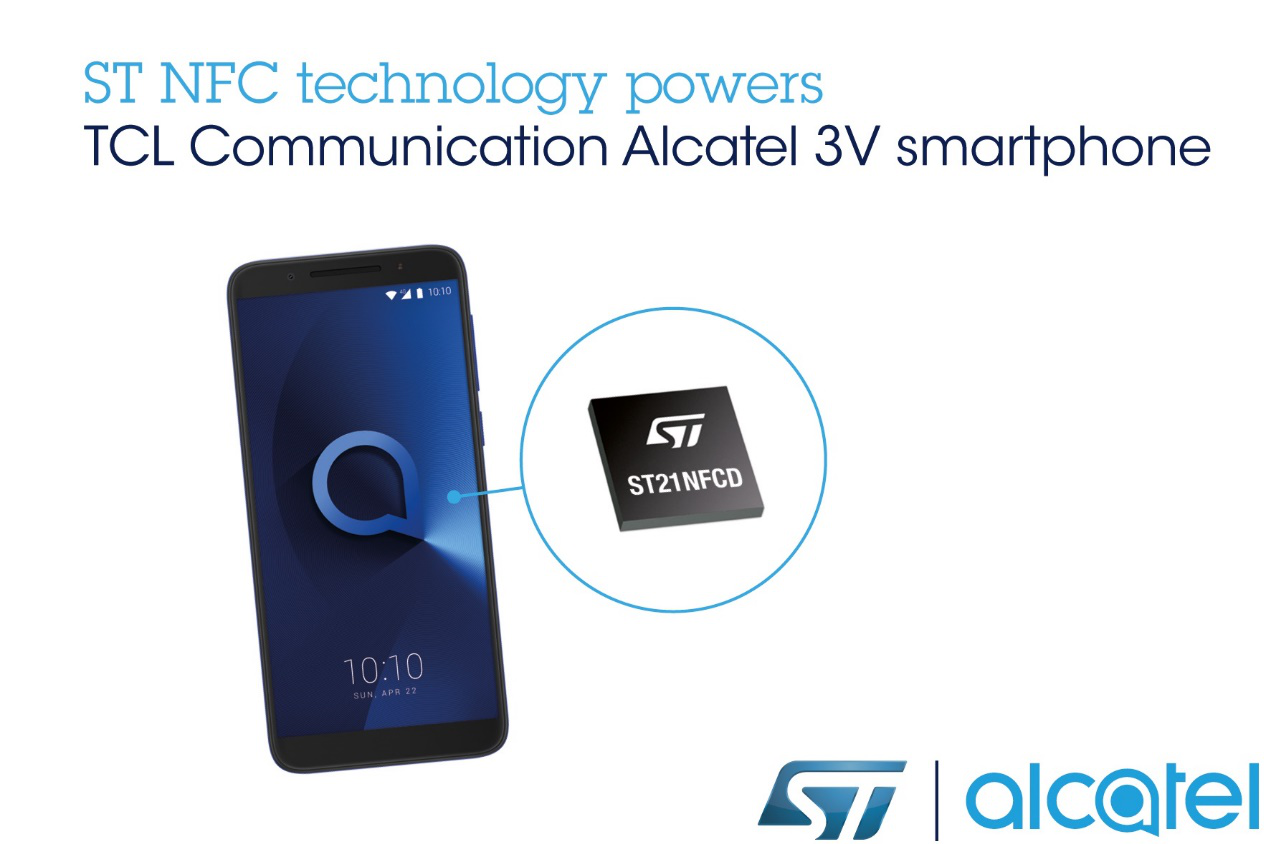 STMicroelectronics’ NFC technology is powering the Alcatel smartphone for European market-SemiMedia